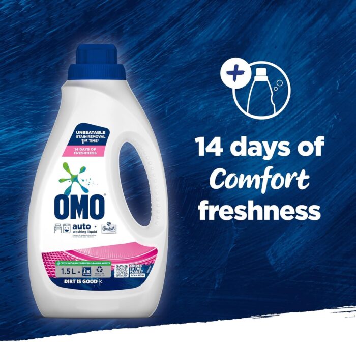 OMO Stain Removal Auto Washing Liquid Detergent with Comfort Freshness ...